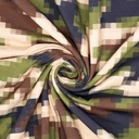 French terry - Pixel print groene tinten