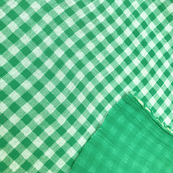 Double gauze - Groene vichy