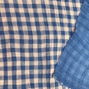 Double gauze - Blauwe vichy