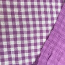 Double gauze - Paarse vichy