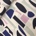 Viscose - Ecru met abstracte vormen jupe