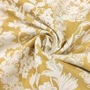 Jacquard - Geelgoud met bloemen