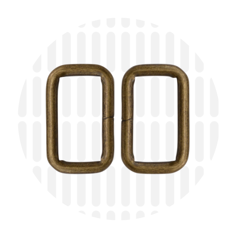 Rechthoekige ring 25mm ZZ - Messing