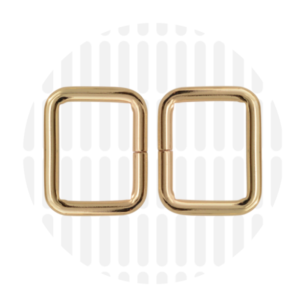 Rechthoekige ring 25mm ZZ - Goud