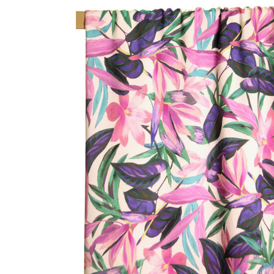 Viscose - Bloemen paars roze petrol jupe
