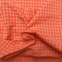 Seersucker - Fluo oranje vichy 7mm