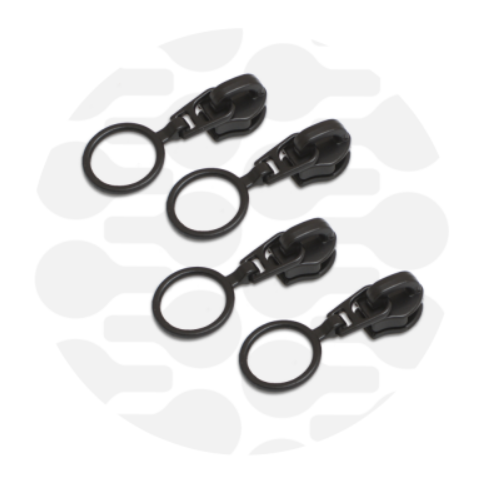 Rits schuiver ring nr 5 - Zwart (4 stuks)