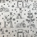 Katoen - Inkleurstof kerst