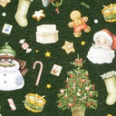 Sweater - Digitale kerstfiguren op groen