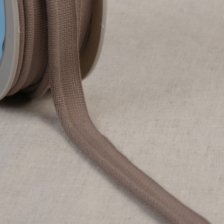 Paspelband - dik keper bruin 60