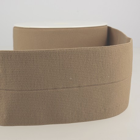 Vouwelastiek 60mm - donkerbeige 60