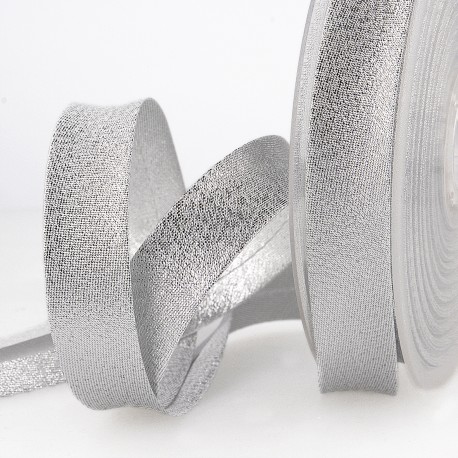 Biais metallic 20mm - zilver 2