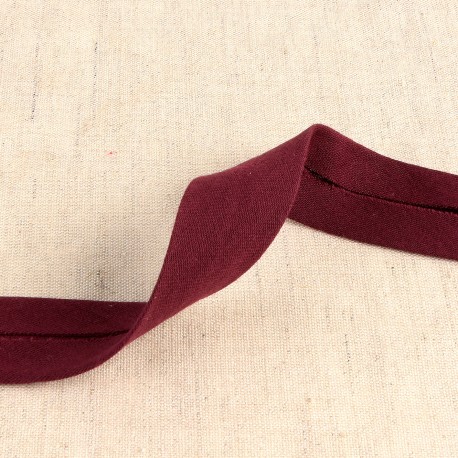 Biais gauze 25mm - bordeaux 98