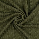 Gebreid - Vlechten donker khaki