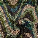 Pailletten - Golf blauw munt zilver