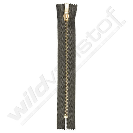 Rits metaal 40cm - Zwart zilver