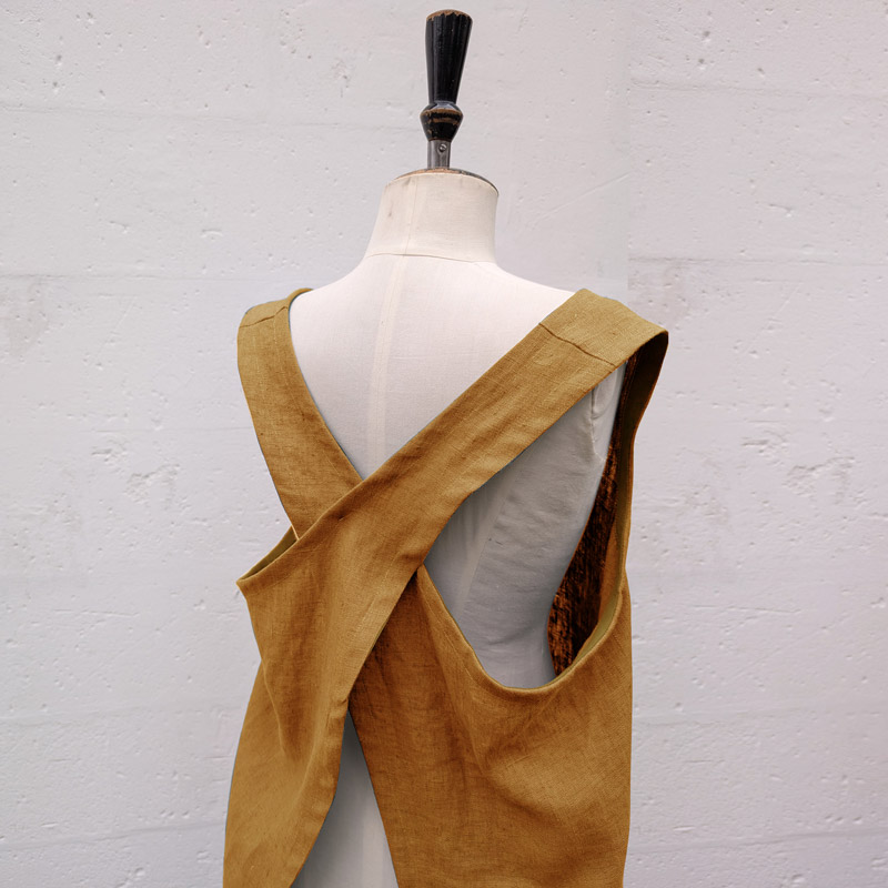 Stoffenpakket - Japanse schort S/M/L oker