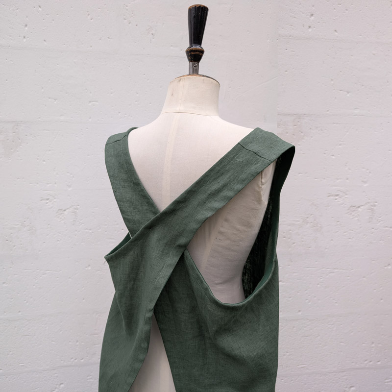 Stoffenpakket - Japanse schort S/M/L grijsgroen