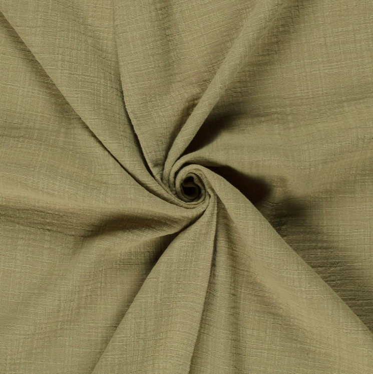 Double gauze - Linnenlook pale olive