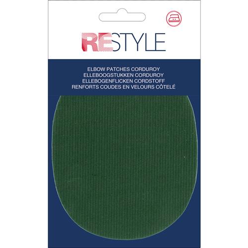 Knie-/ellebooglap - ribfluweel donkergroen