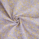 Katoen - Flower lilac yellow