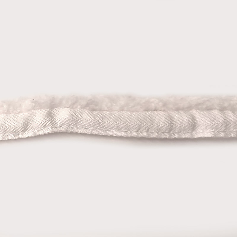 Paspel pluche lichtgevend 10mm - wit 1