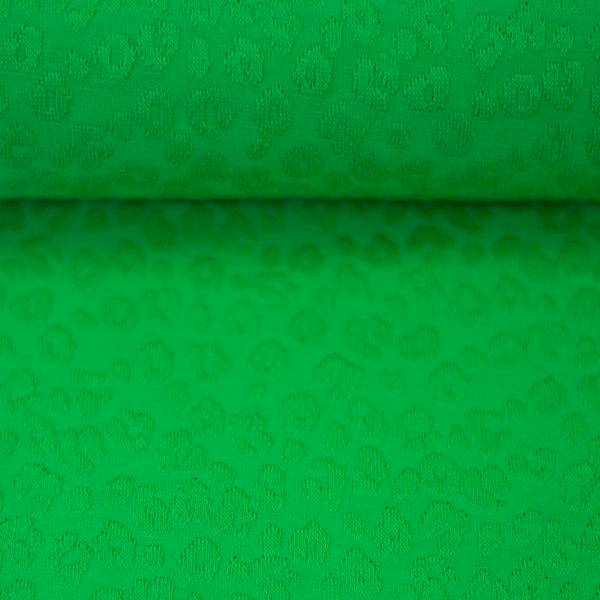 Jersey - Jacquard leopard felgroen