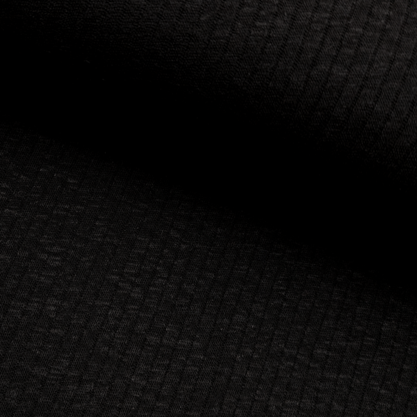 Linnen jersey - Lijnen zwart