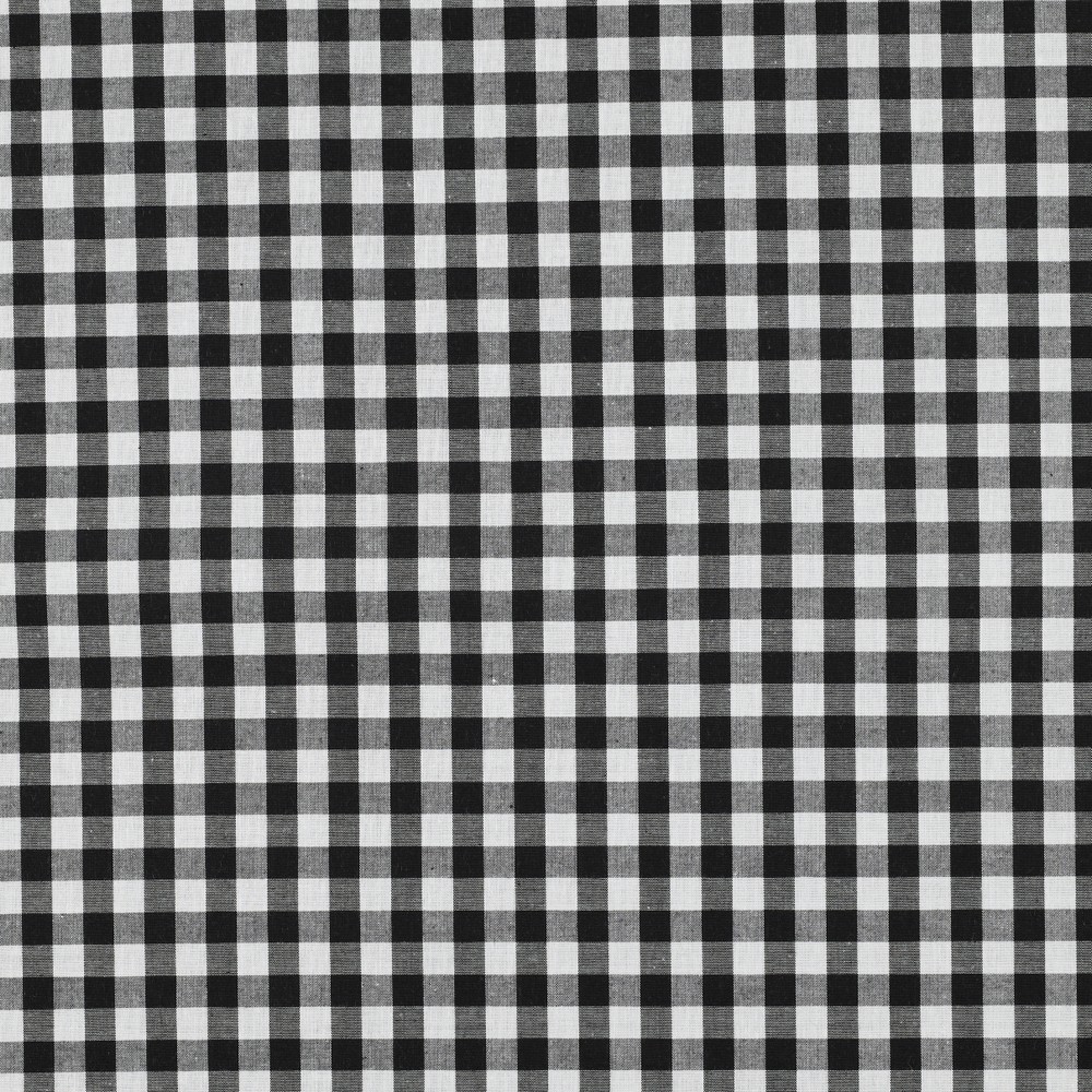 Katoen - Vichy ruit zwart (10mm)