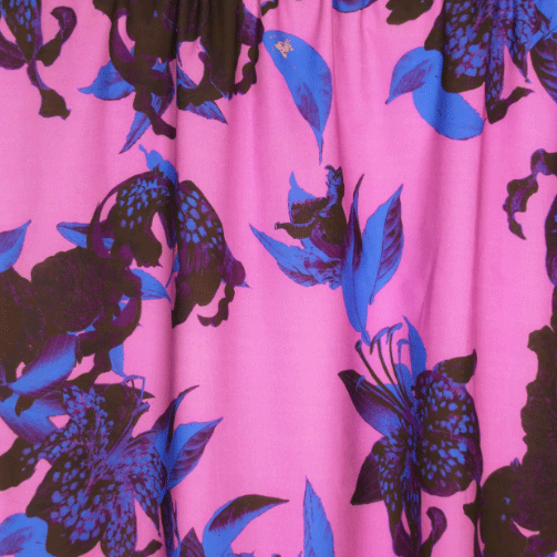 Katoen - Purple flowers jupe