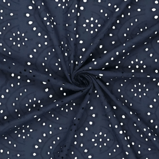 Broderie -  Brigitte donkerblauw