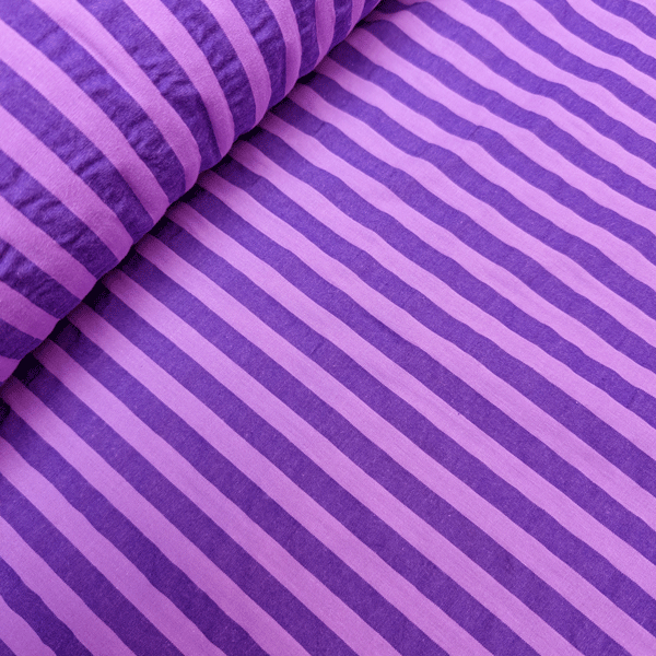 Seersucker katoen - Paars lila 1 cm