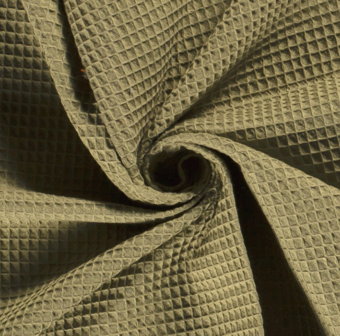 Gewafeld katoen 2 - lichtjadegroen 26