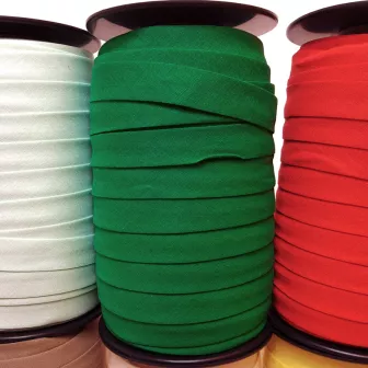 Biais katoen 20mm - biljartgroen 519 (rol 119m)