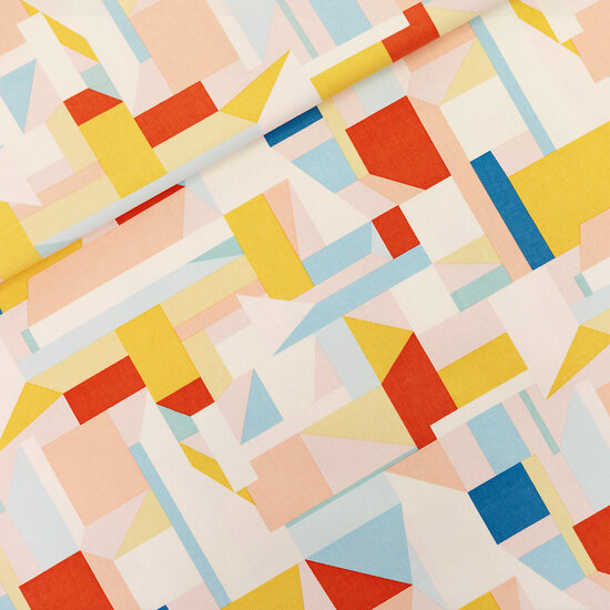 Canvas twill - playtime cubistics