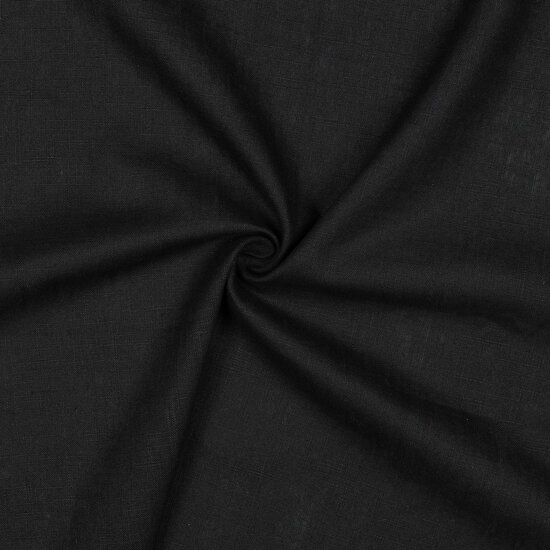 Linnen washed - zwart 1