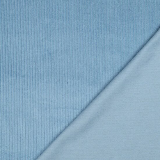 Ribfluweel - dikke ribbel jeansblauw 32