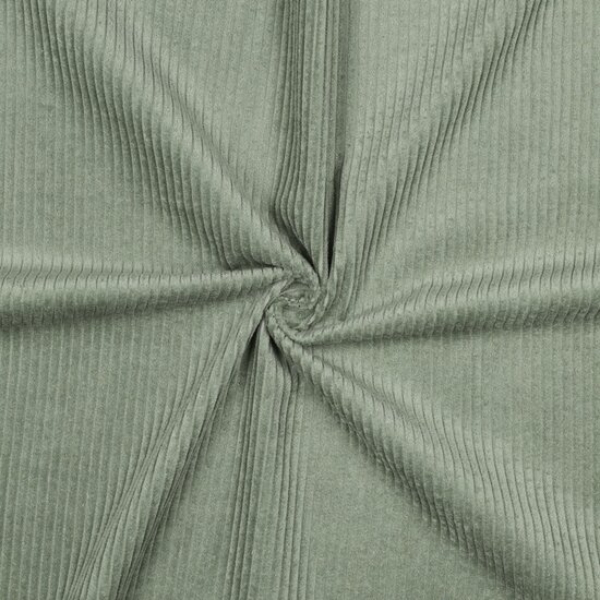 Ribfluweel - dikke ribbel grijsgroen 54