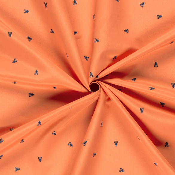 Zwemshortstof - Kreeft pasteloranje