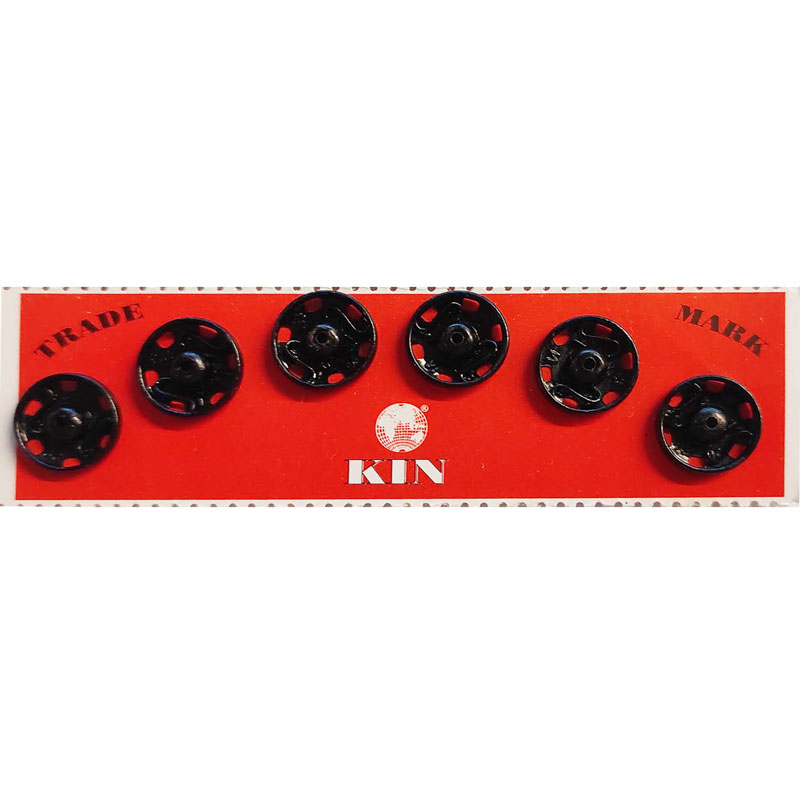 Manteldrukkers 15mm n6- zwart (6st)