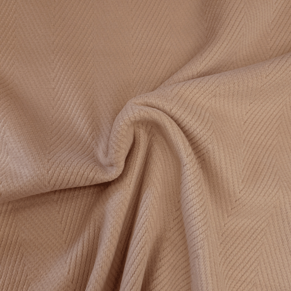 Mantelstof - Beige herringbone four