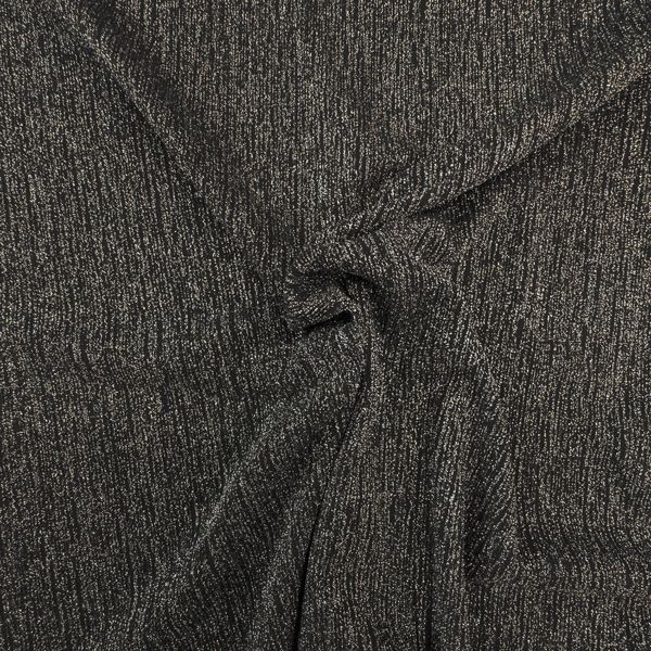 Jersey - zwart met zilveren glitter