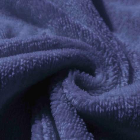 Bamboobadstof velvet - Donkerjeansblauw 