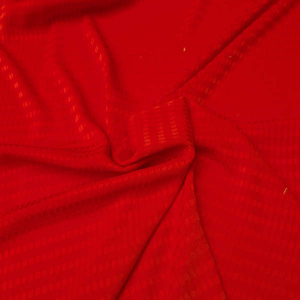 Coupon 300 - Damesstof  Mozaiek rood fi