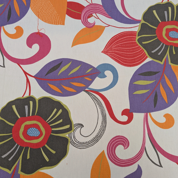 Deco stof - Roze paars trop bloemen