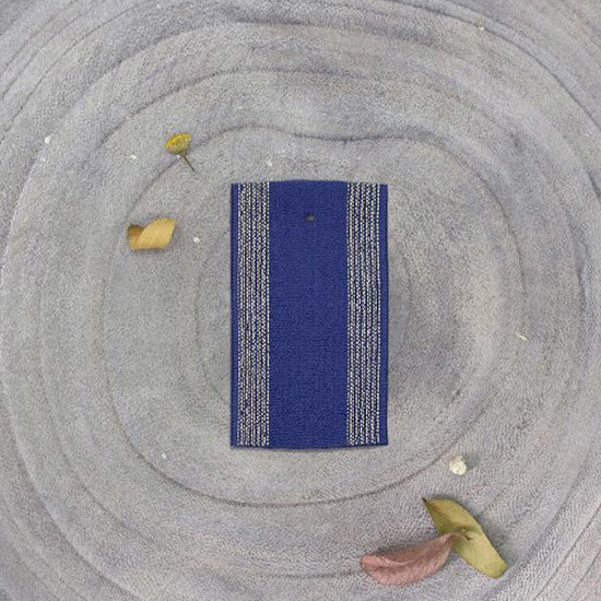 Gestreepte elastiek 35mm - cobalt