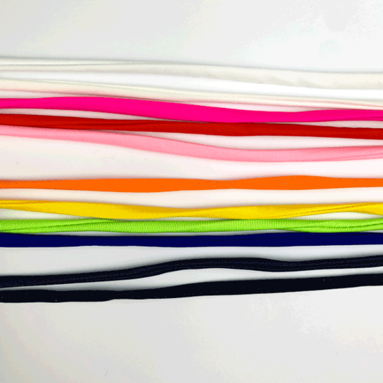 Elastiek schouderband 5mm - rond rood