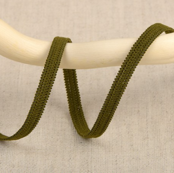 Harde elastiek 25mm - kaki groen 53