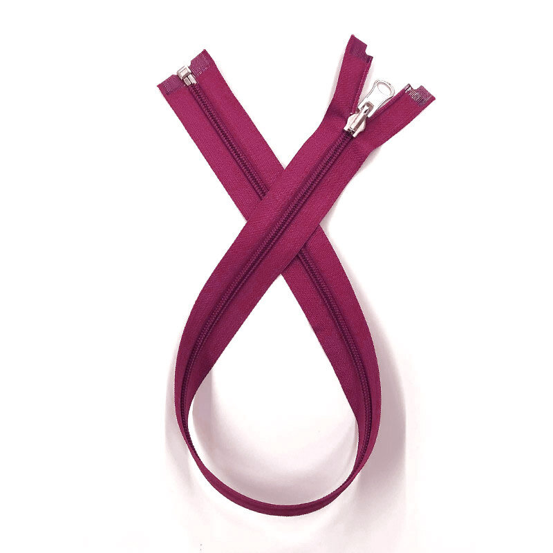 Rits spiraal omkeerbaar 55cm - paarsroze