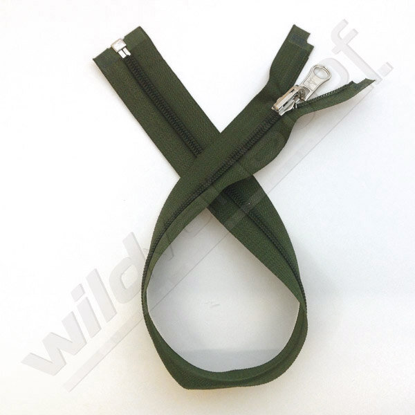 Rits spiraal omkeerbaar 55cm - kaki groen